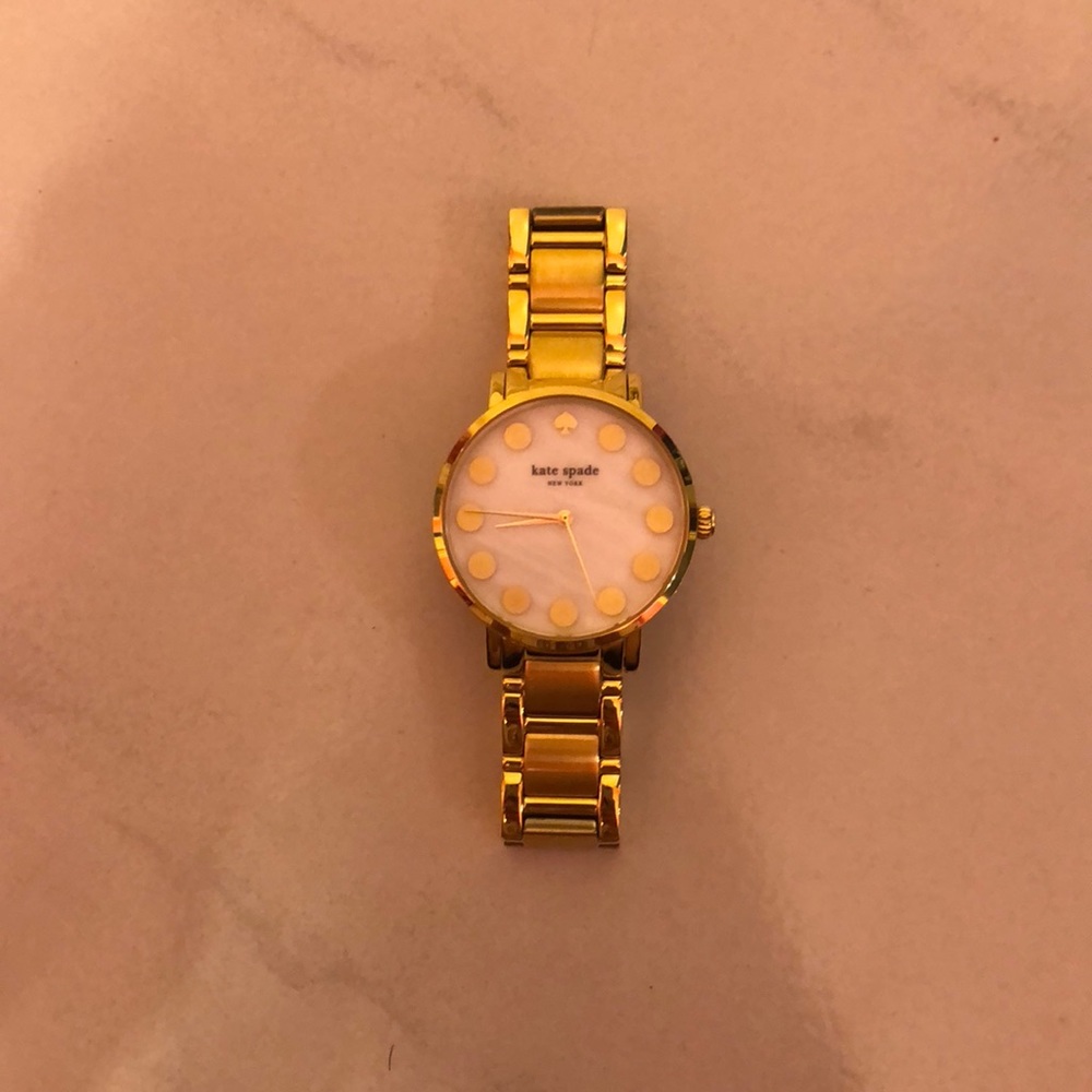 Kate Spade gold gramercy dot watch